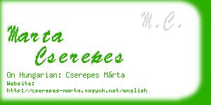 marta cserepes business card